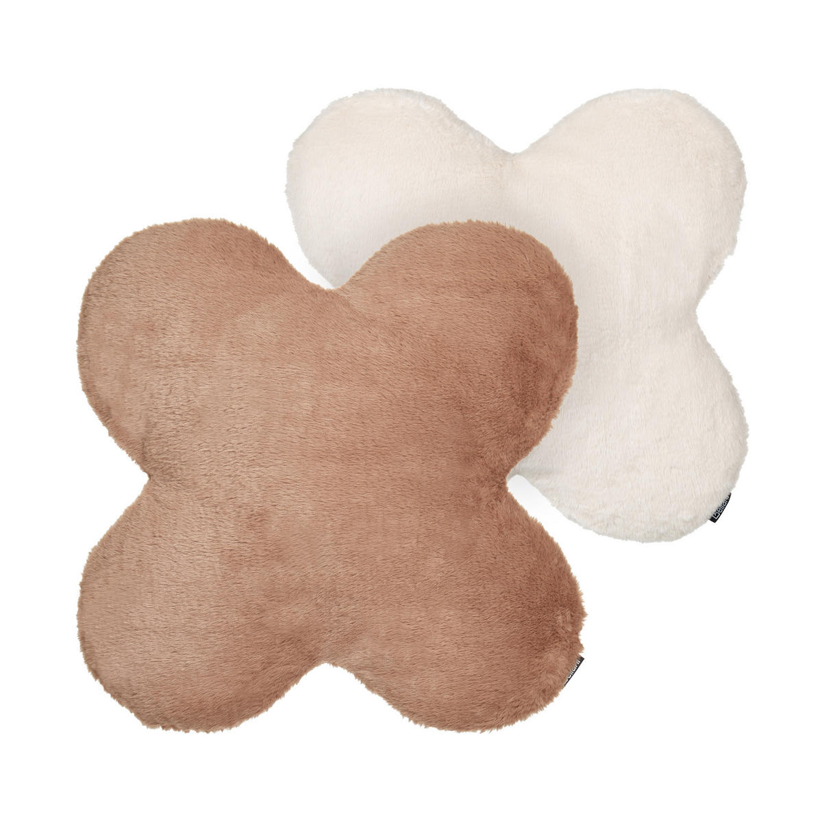 DEKOKISSEN 2er-Set Beige 54/54 cm Achillea - Beige/Braun, Textil (54/54cm) - Beliani