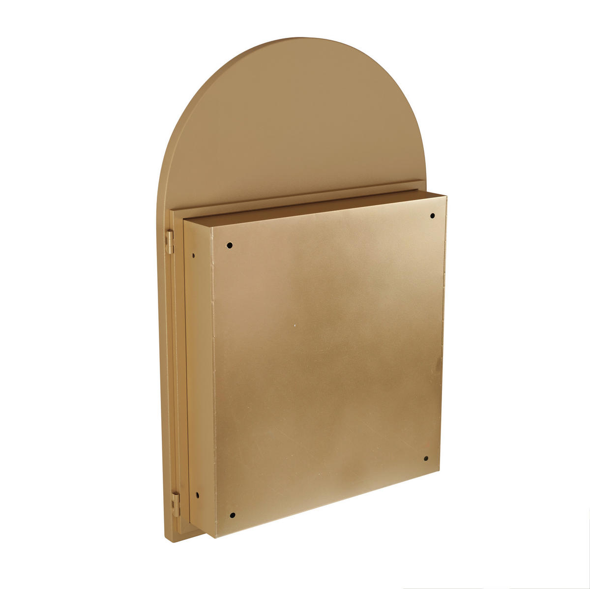 SPIEGELSCHRANK 91x61x12cm in Gold mit Metallrahmen und gehärtetem Glas - Goldfarben, Glas (61/91/12cm) - Modfu