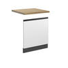 FRONTBLENDE R-Line Weiß 60 cm, AP Eiche - Anthrazit/Weiß, Holzwerkstoff (60/57.2/1.6cm) - Vicco