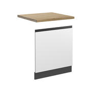 FRONTBLENDE R-Line Weiß 60 cm, AP Eiche - Anthrazit/Weiß, Holzwerkstoff (60/57.2/1.6cm) - Vicco