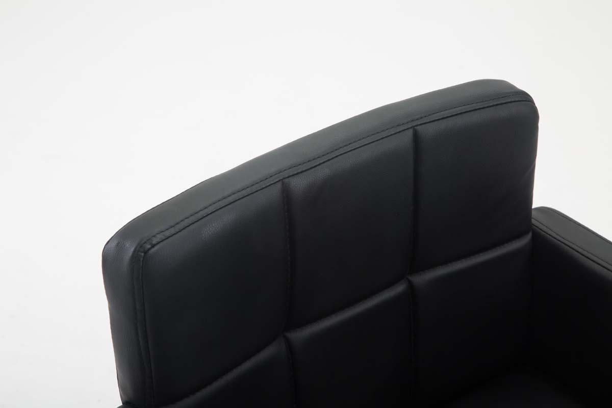LOUNGESESSEL Riyadh Kunstleder Schwarz Barhocker Sessel Lounger - Schwarz, Leder (58/80/48cm) - DELUKE