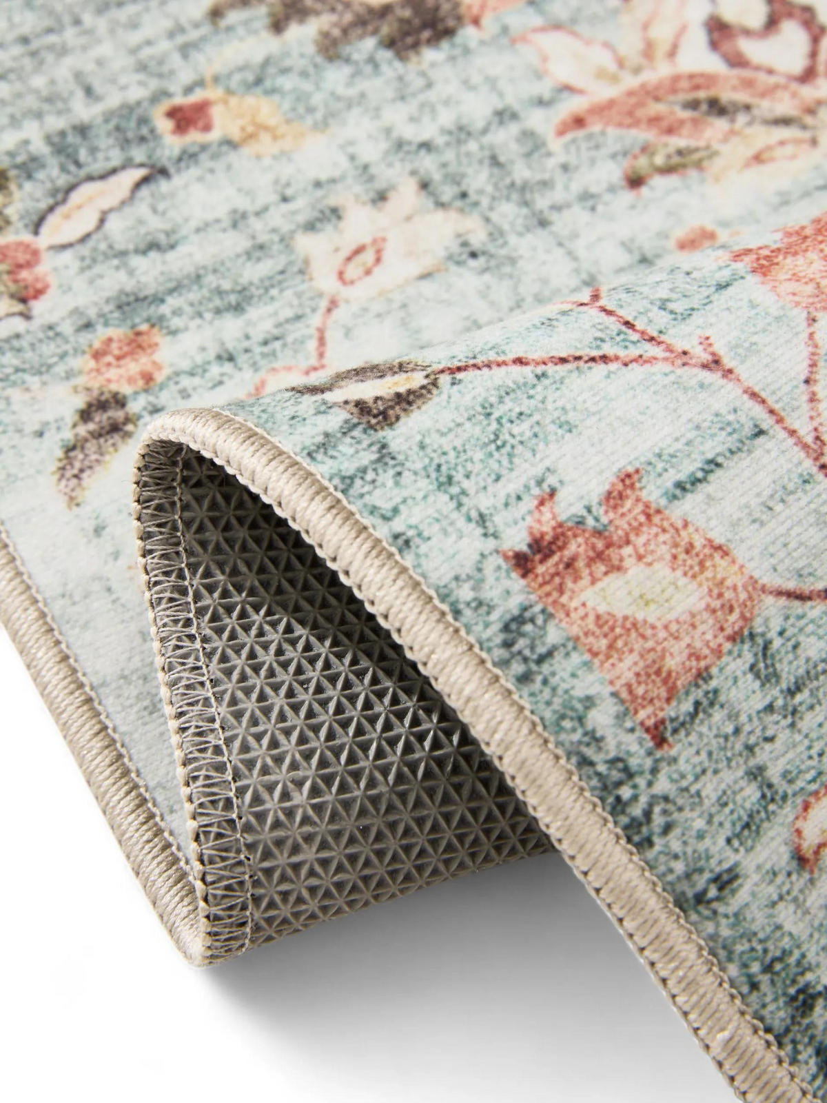 VINTAGE-TEPPICH George waschbar 120x170 cm - Türkis, Kunststoff (120/170cm) - benuta