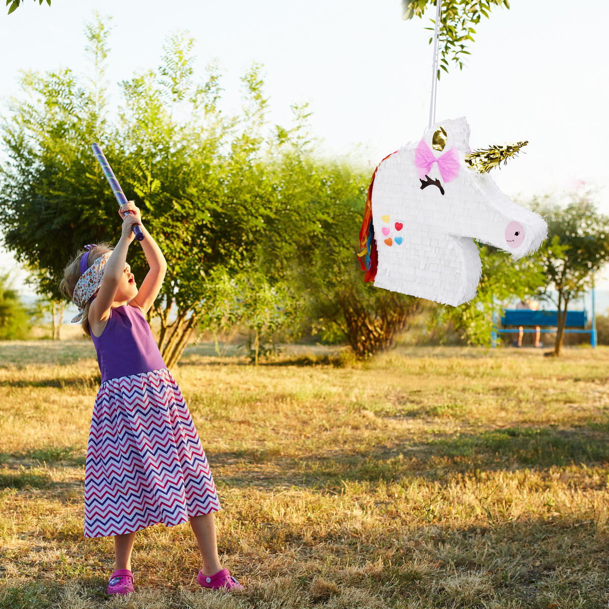 PINATA Einhorn - Weiß, Papier (39.5/41.5/9cm) - Relaxdays