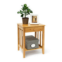BEISTELLTISCH - Hellbraun, Holz (35/40/52cm) - Relaxdays