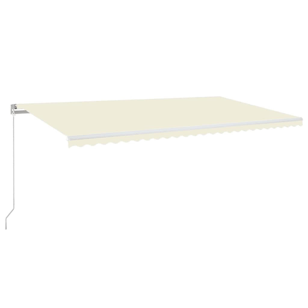 MARKISE Manuell Einziehbar 600/350 Cm Creme - Creme, Metall (600/350cm) - vidaXL