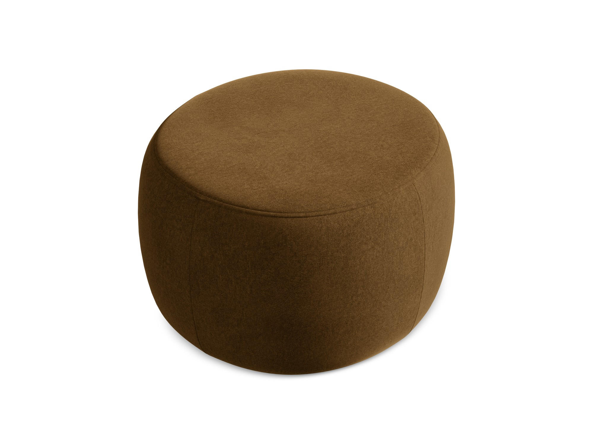 POUF Samt Stoff Gelb - Currygelb/Gelb, Kunststoff/Textil (76/44/67cm) - Makamii
