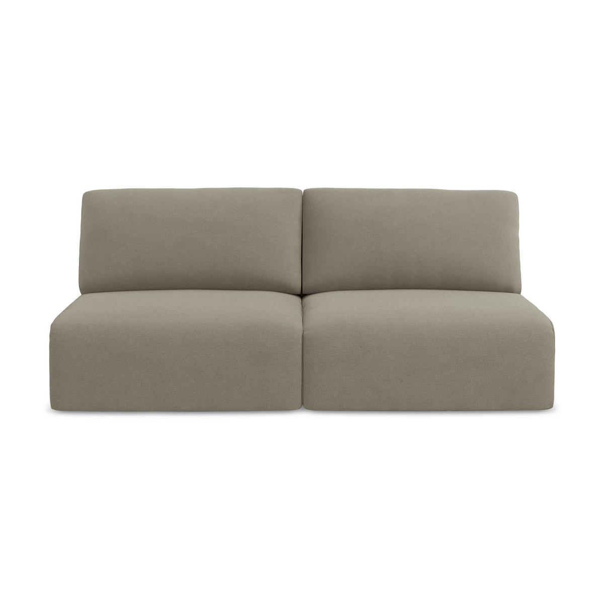 3-SITZER SOFA mit Schlaffunktion Strukturstoff Stoff Beige - Beige/Schwarz, Kunststoff/Textil (216/79/102cm) - LaMiaSofa
