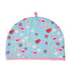 TEA COSY – Stoff-Teewärmer Vögel & Blumen - Blau, Textil (36/24/36cm) - Homescapes