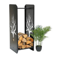 KAMINHOLZREGAL Metall Schwarz 100 cm 10-1470 - Schwarz, Metall (40/100/40cm) - DanDiBo