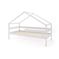 HAUSBETT HYTTE Hellgrau 97x211x134 cm - Hellgrau, Holz - FURNLUX