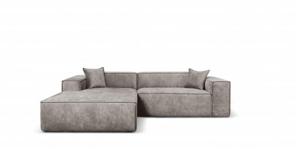 ECKSOFA Carlota - Beige, Holzwerkstoff/Textil (192/270cm) - Fun Möbel