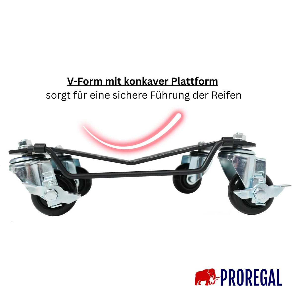RANGIERHILFE Titan für PKW Auto Motorrad 700 kg - Schwarz, Metall (30/38/12cm) - PROREGAL
