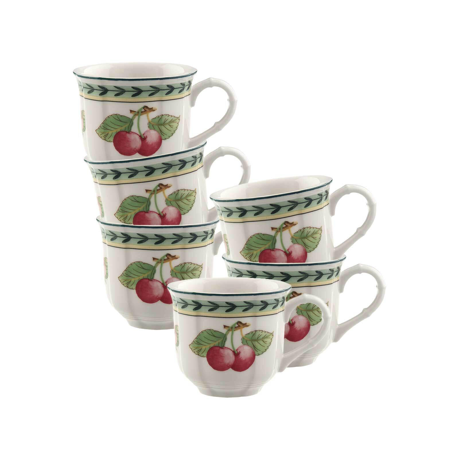 ESPRESSOTASSEN French Garden Fleurence bunt 80 ml 6er Set - Multicolor, Keramik (0.08L) - Villeroy & Boch