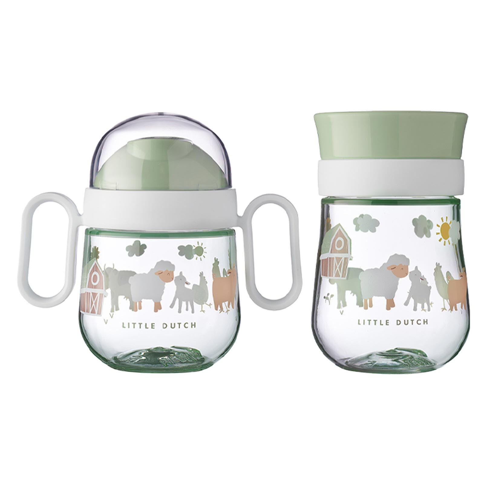 TRINKLERNBECHER Mio Little Farm 200 & 300 ml 2er Set - Grün, Kunststoff (0.001L) - Mepal