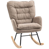SCHAUKELSTUHL 71/98,5/97 cm braun aus Polyester mit Chenilleoptik - Braun, Textil (98.5/97/71cm) - OKWISH