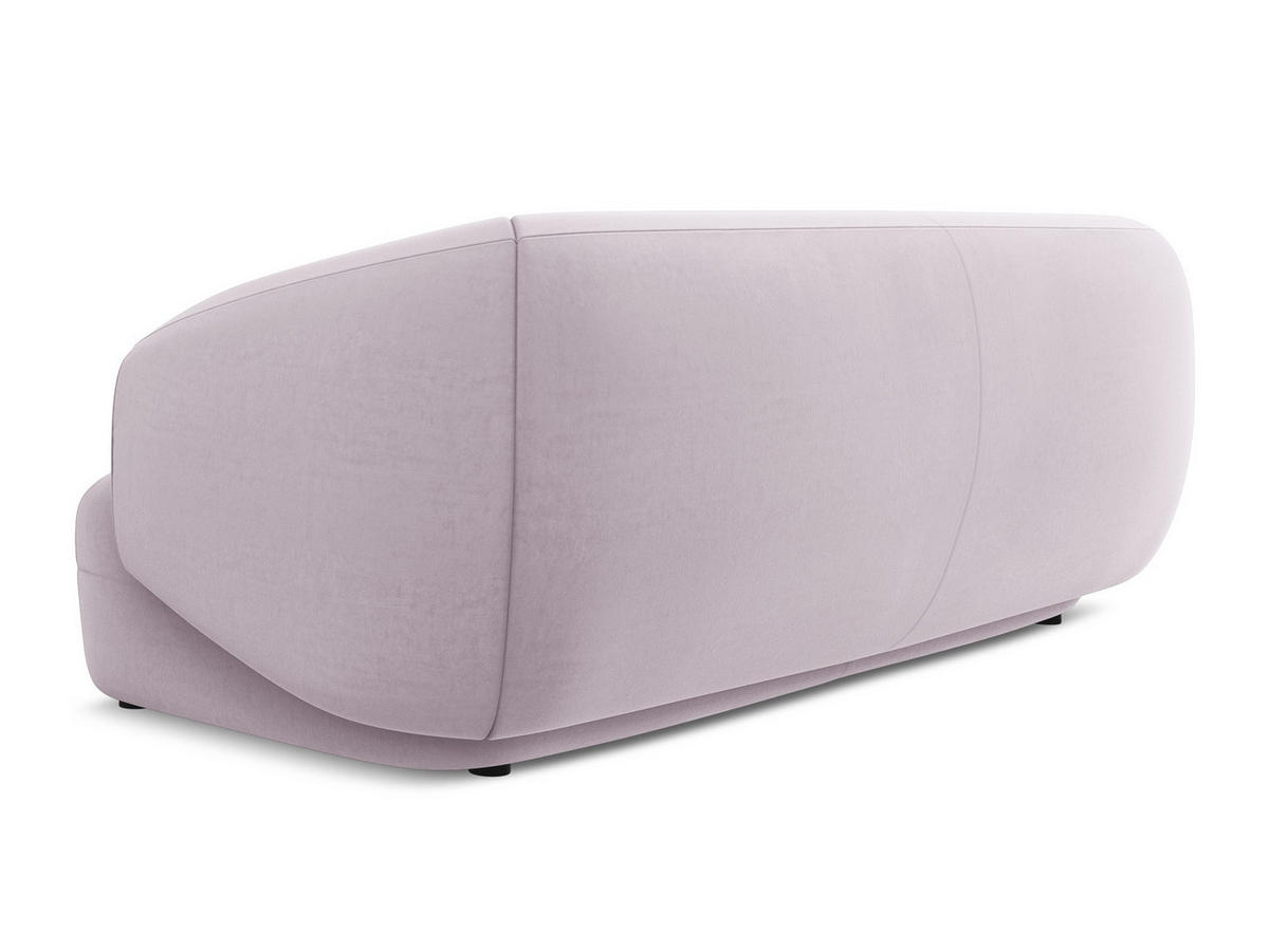 3-SITZER SOFA Samt Stoff Violett - Lila/Flieder, Kunststoff/Textil (212/81/98cm) - Makamii