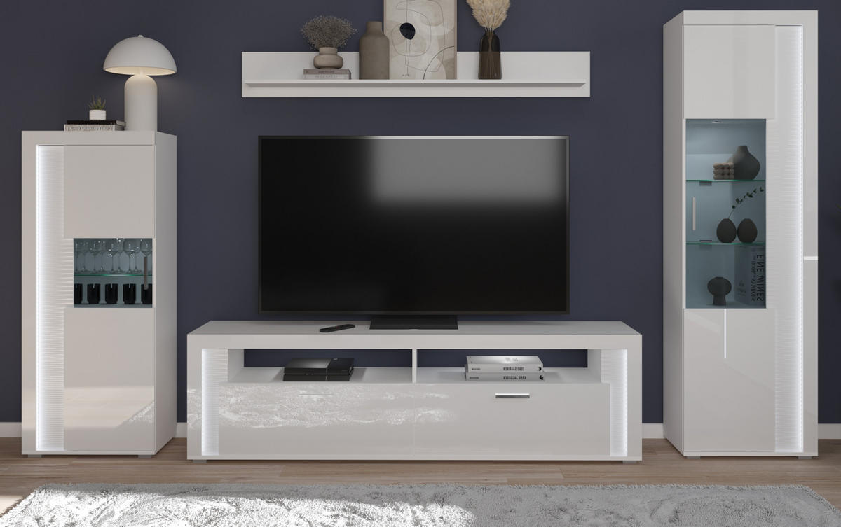 WANDBOARD weiß 170 cm Wandregal mit Rückwandpaneel, Bücherregal - Weiß, Holzwerkstoff (120/22/21cm) - Inn.Furn