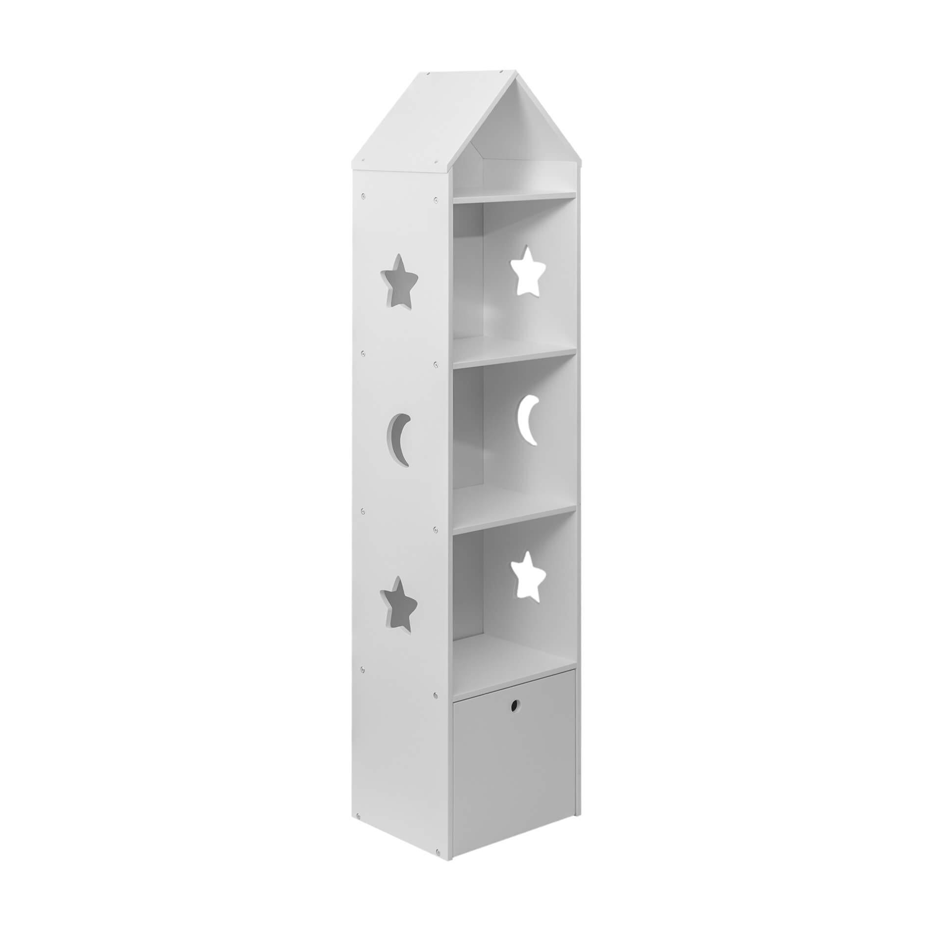 KINDERBUCHREGAL Weiß 30/35/154 cm - Weiß, Holzwerkstoff (30/154/35cm) - Mobili Rebecca