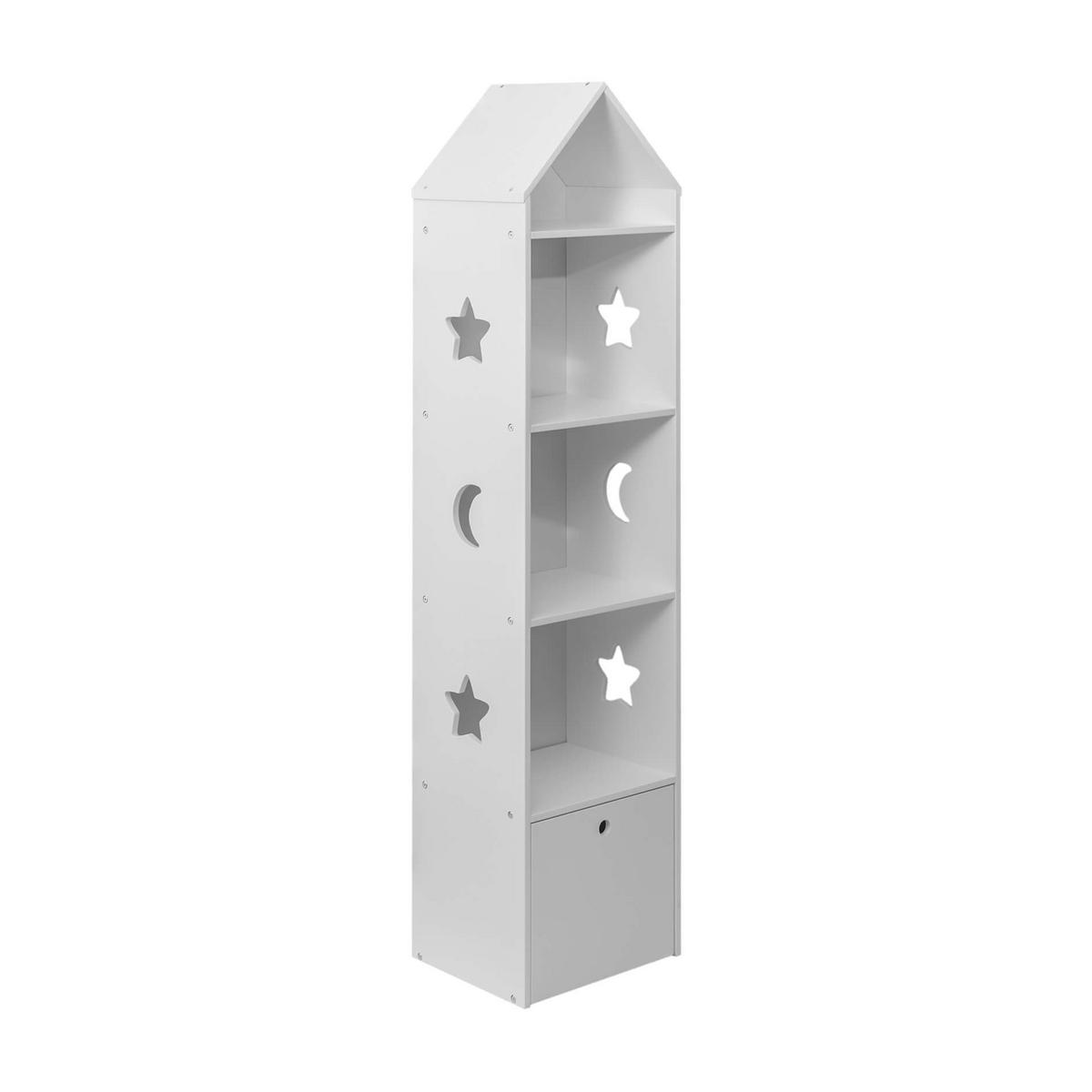 KINDERBUCHREGAL Weiß 30/35/154 cm - Weiß, Holzwerkstoff (30/154/35cm) - Mobili Rebecca