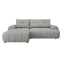 ECKSOFA Fiorano, Seite: Links - Hellgrau/Schwarz, Holz/Kunststoff (265/177cm) - MIRJAN24