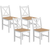 STÜHLE Weiß 4 Stück - Weiß, Holz (41/86/46.5cm) - GiPP