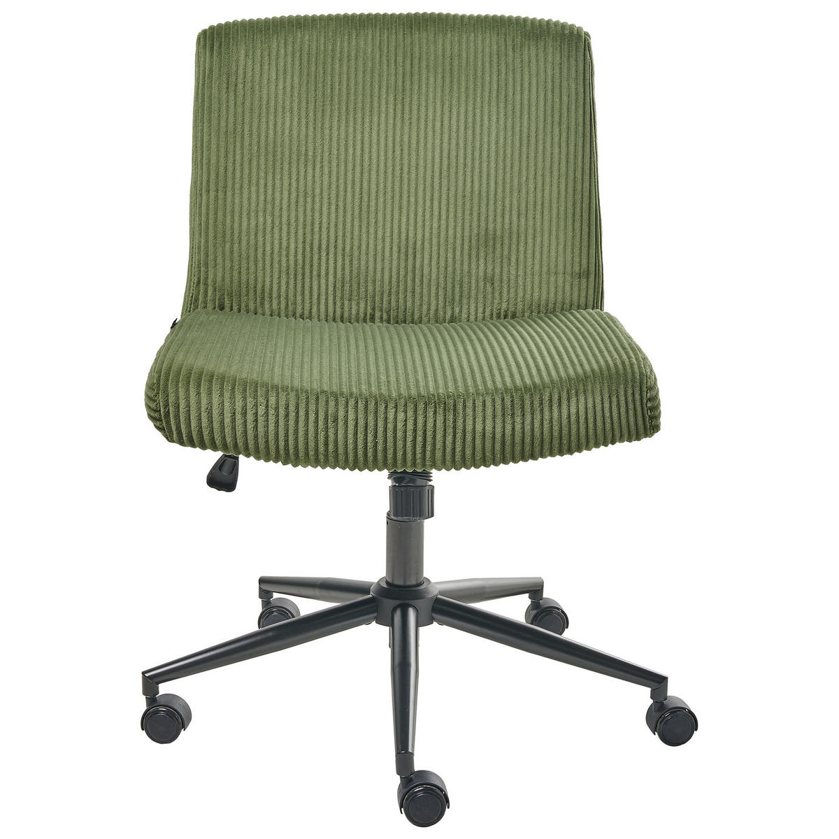 SCHREIBTISCHSTUHL Cord Grün Geddes - Grün, Textil (59/85/71cm) - Beliani