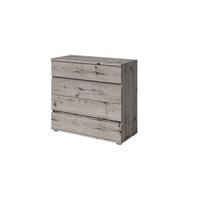 KOMMODE HEIMOR 91,5/85/42cm mit 4 Schubladen Türen Eiche wellington - Eichefarben, Holzwerkstoff (91.5/85/42cm) - MASSENO
