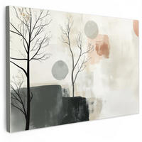 LEINWANDBILD Wabi sabi - Beige - Pflanze XXL 150x100 cm - Sandfarben, Textil (150/100cm) - MuchoWow