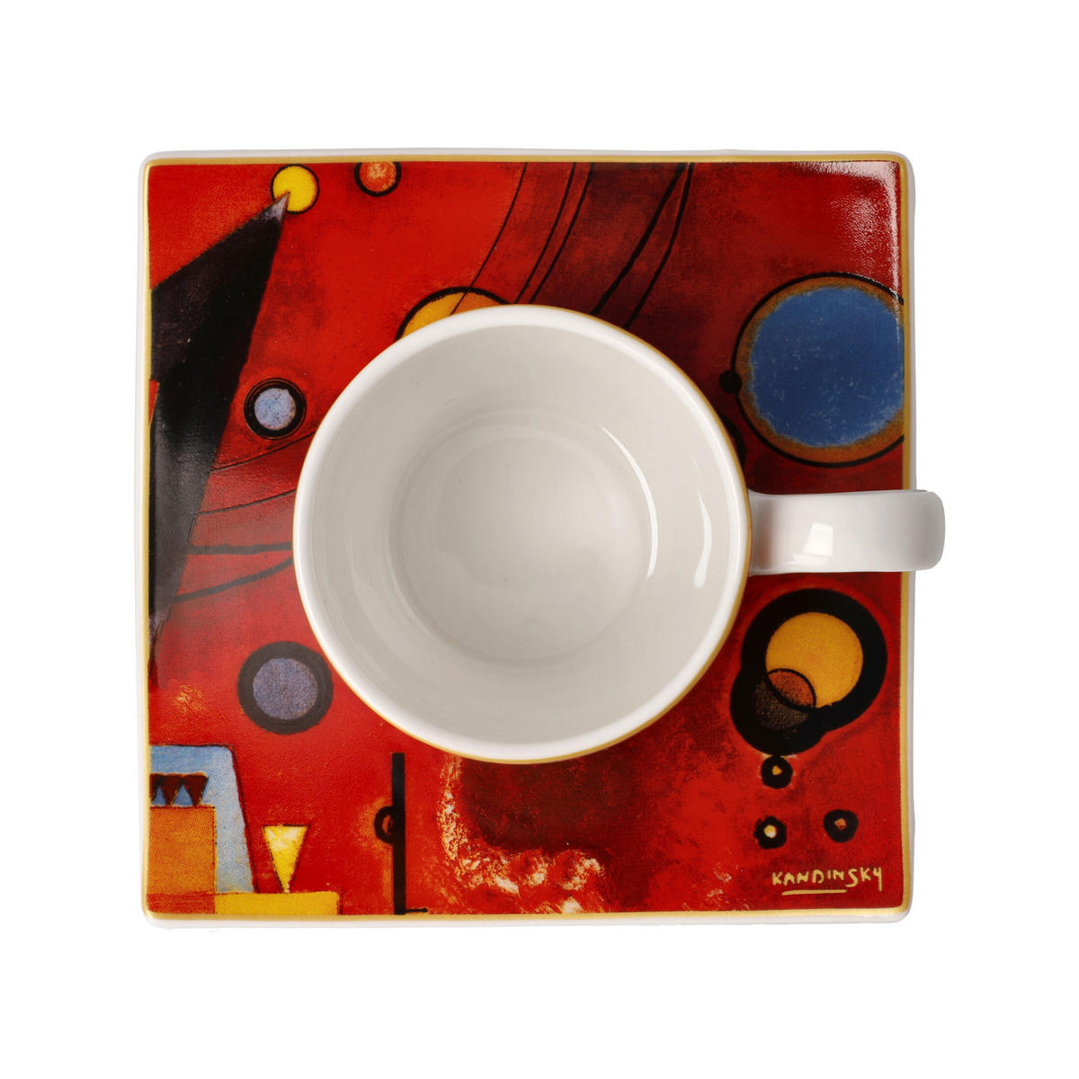 ESPRESSOTASSE Wassily Kandinsky - Schweres Rot, Fine Bone China, Bunt, 100 ml - Multicolor, Keramik (0.1L) - Goebel
