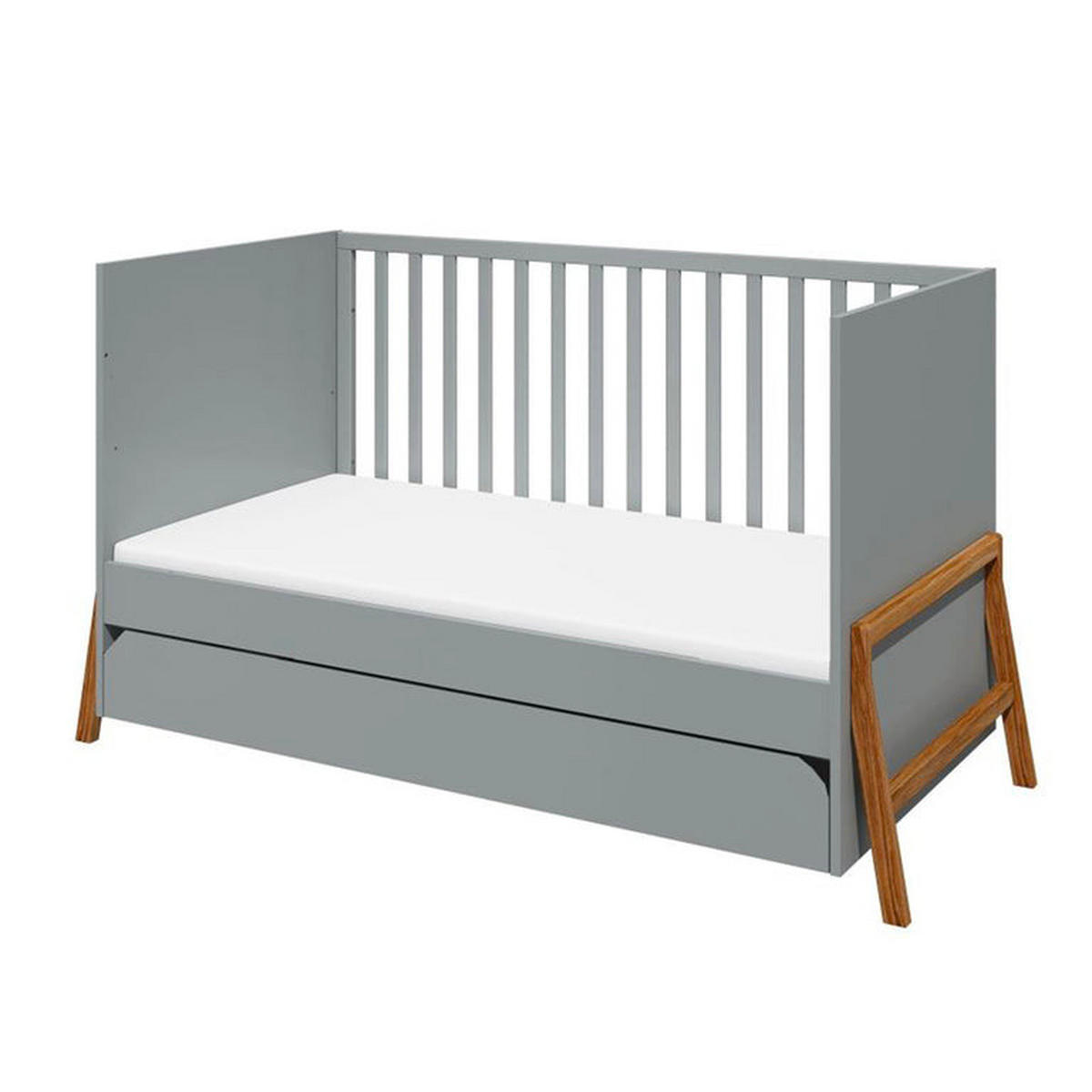 SOBA ZA BEBE 2-dijelni Sivi - siva, drvni materijal (161/90/75cm) - Petits-meubles