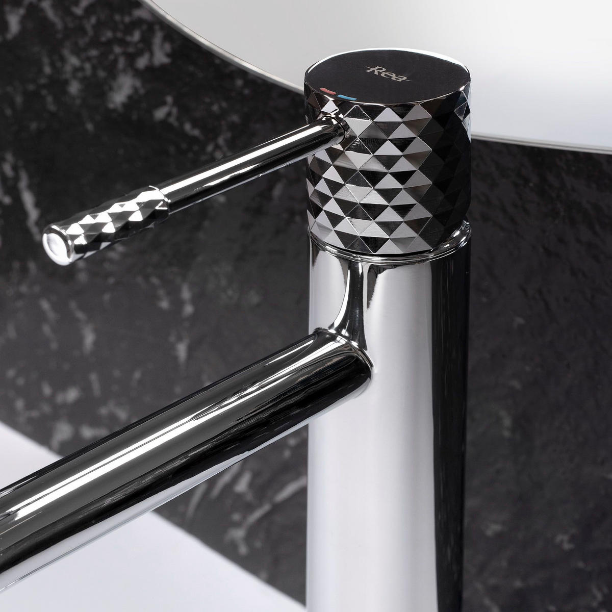 WASCHBECKENARMATUR Rea Lungo Diamond Chrom High - Chromfarben, Metall (2/30/13.5cm) - REA