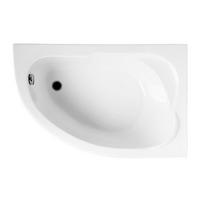 BADEWANNE Eckwanne STANDARD 130/85 Rechts mit Styro Ablauf Füße - Weiß, Kunststoff (85/53.5/130cm) - bad land