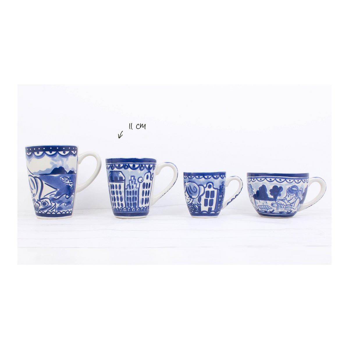 BECHER Mühle Drenthe in Blau - 350 ml - Blau, Keramik (0.35L) - Blond Amsterdam