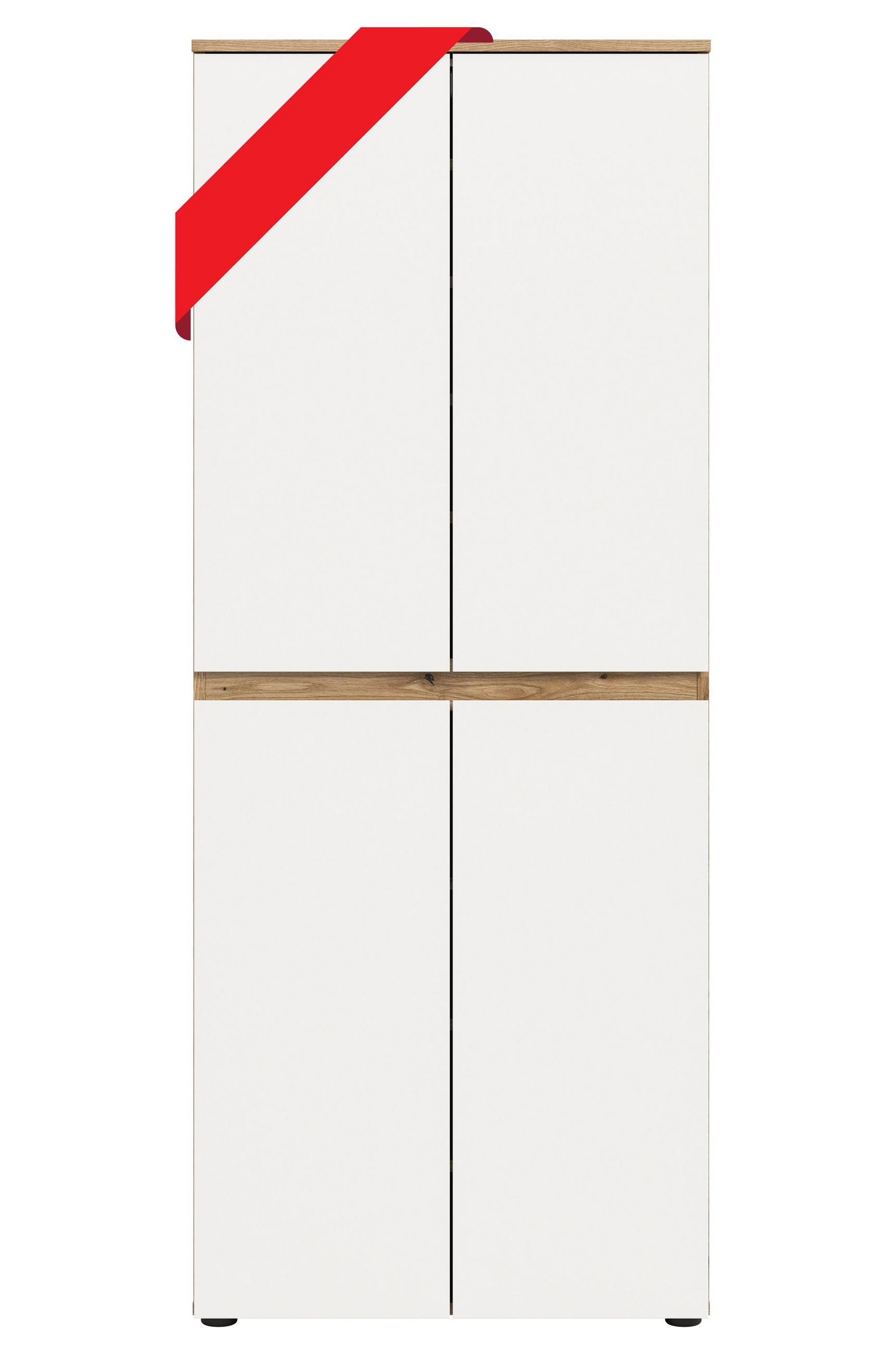 UNIVERSALSCHRANK Canto (B/H/T: ca. 70/175/37 cm) in Evoke Oak Nachbildung/weiß - Eichefarben, Holzwerkstoff (70/175/37cm) - Homes & Jones