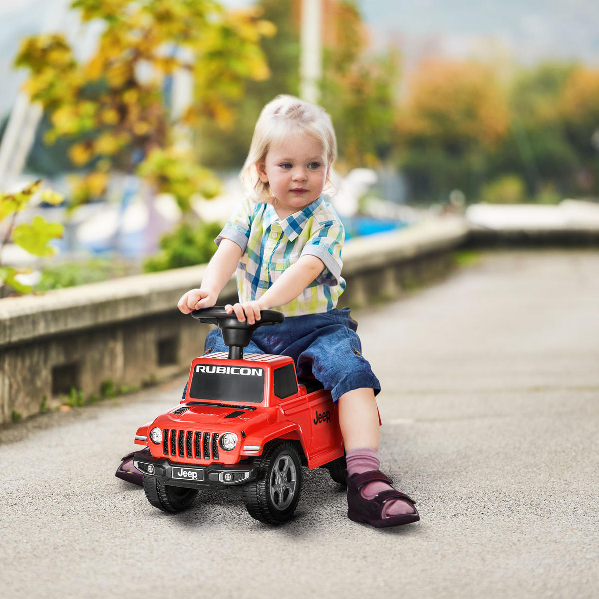 KINDER RUTSCHAUTO, Rot, Kunststoff+ Metall - Rot, Metall (63.5/29/42cm) - AIYAPLAY