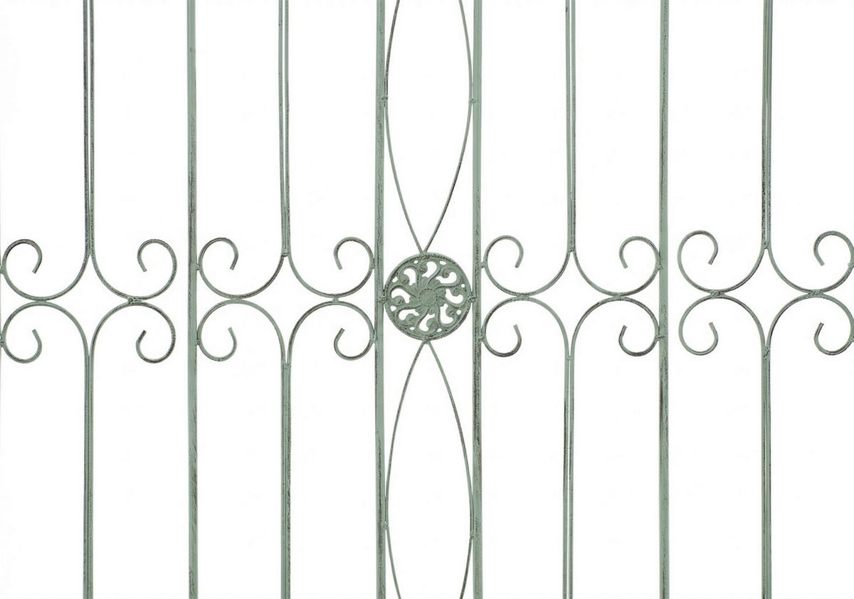GARTENZAUN Linus Antik 124x1x116cm Metall Antik-Grün Steckzaun - Grün, Metall (124/116cm) - DELUKE
