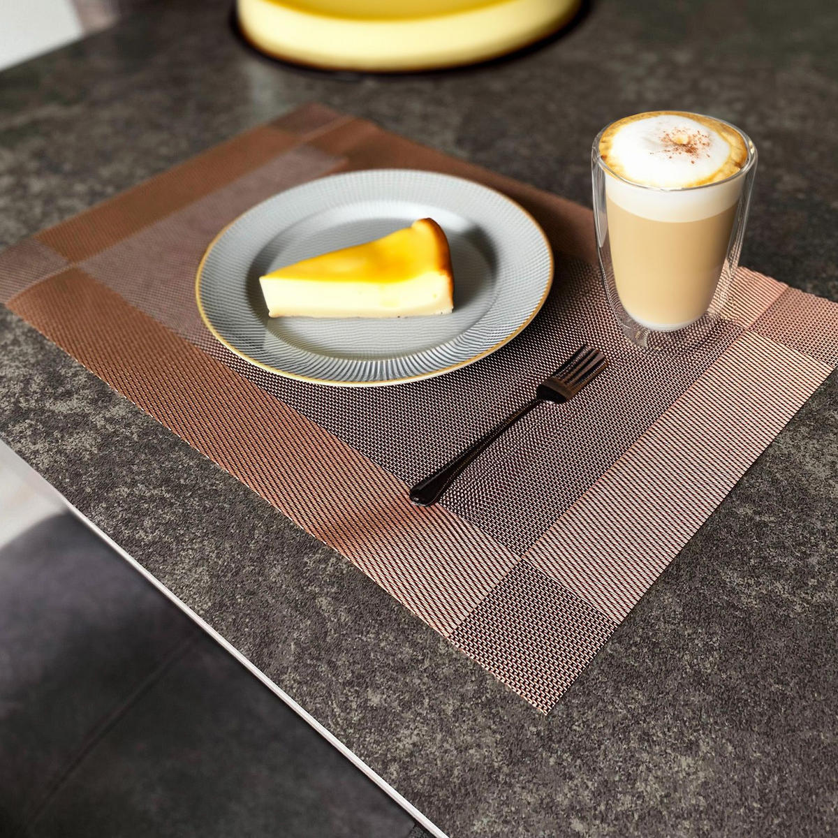 PLATZSET Untersetzer 45/30 cm (6er-Set) - Braun, Kunststoff (45/30/0.16cm) - Intirilife