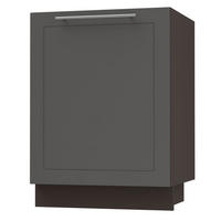 KÜCHENUNTERSCHRANK Kvantum D1D/60 Graphit Matt / Lava Matt 60 / 50 / 82cm - Dunkelgrau/Graphitfarben, Holz/Holzwerkstoff (60/82/50cm) - Feldmann-Wohnen