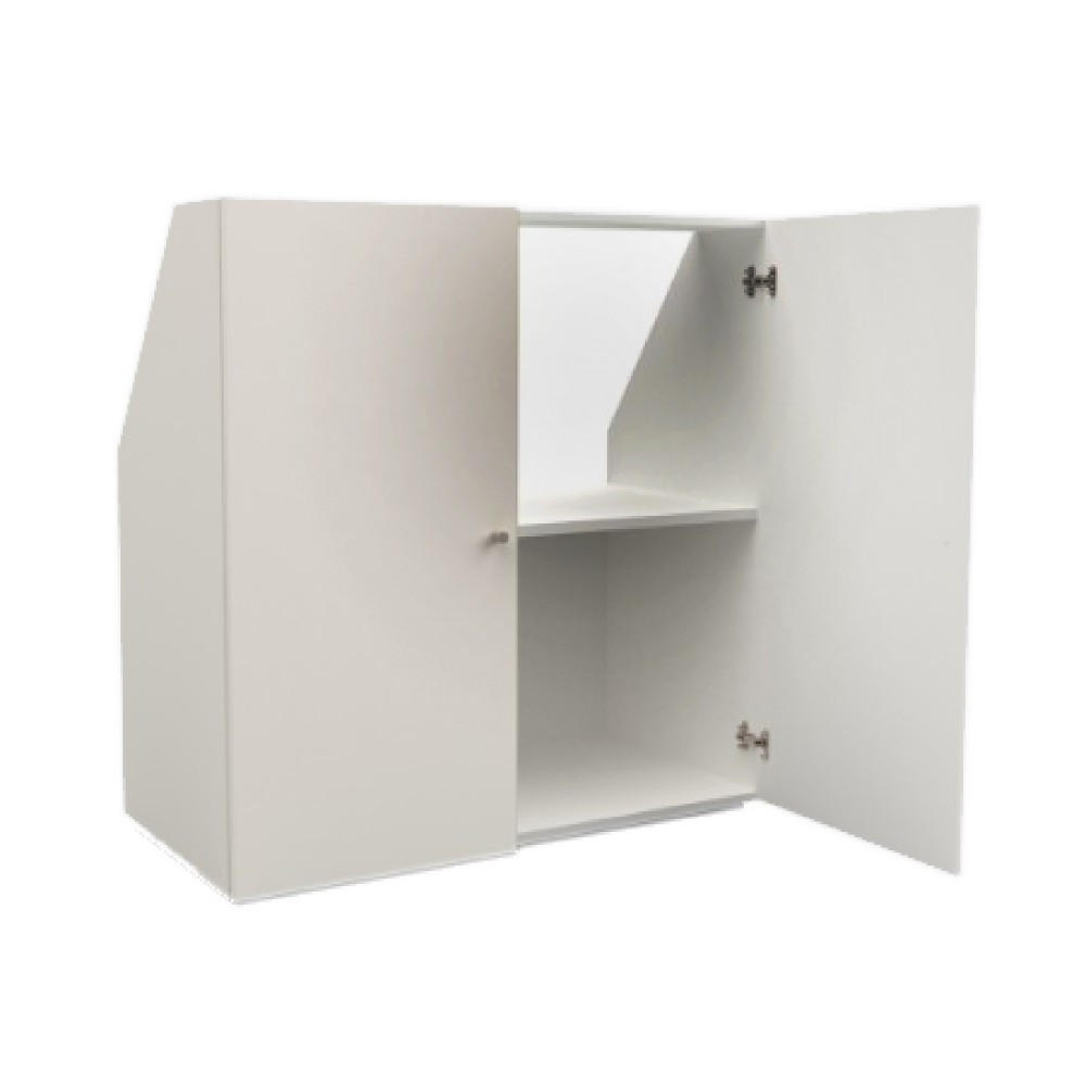 DACHSCHRÄGENSCHRANK CALI/ 100/100/51.8 cm - Weiß - Weiß, Holzwerkstoff (51.8/100/100cm) - Weber Industries
