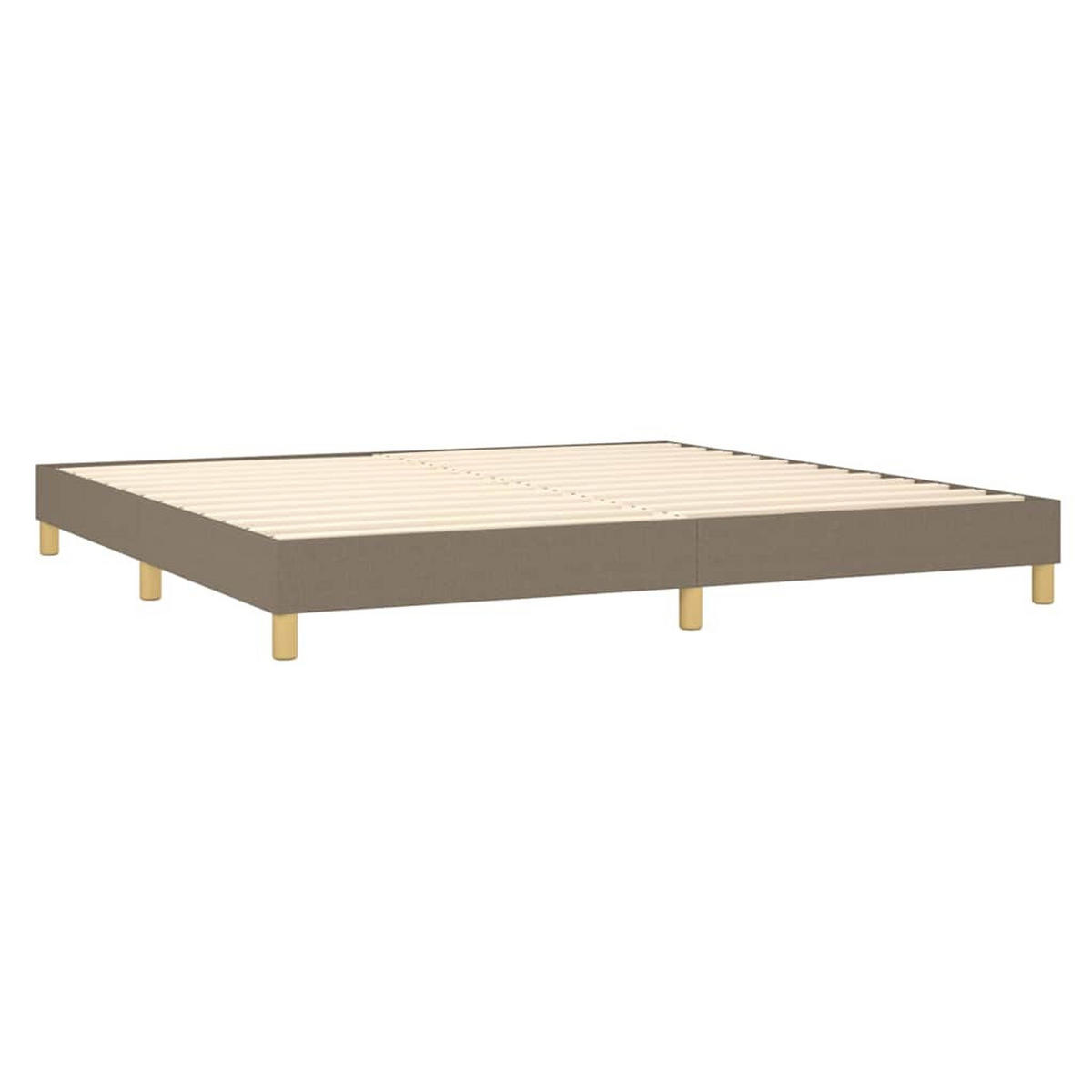 BOXSPRINGBETT 200/200 Cm Taupe Gewebe - Taupe, Textil (200/203cm) - vidaXL