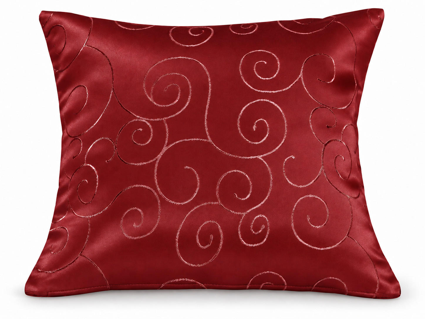 KISSENBEZUG 60/60 cm Bordeaux Damast Circle - Bordeaux, Textil (60/60cm) - TiborTex