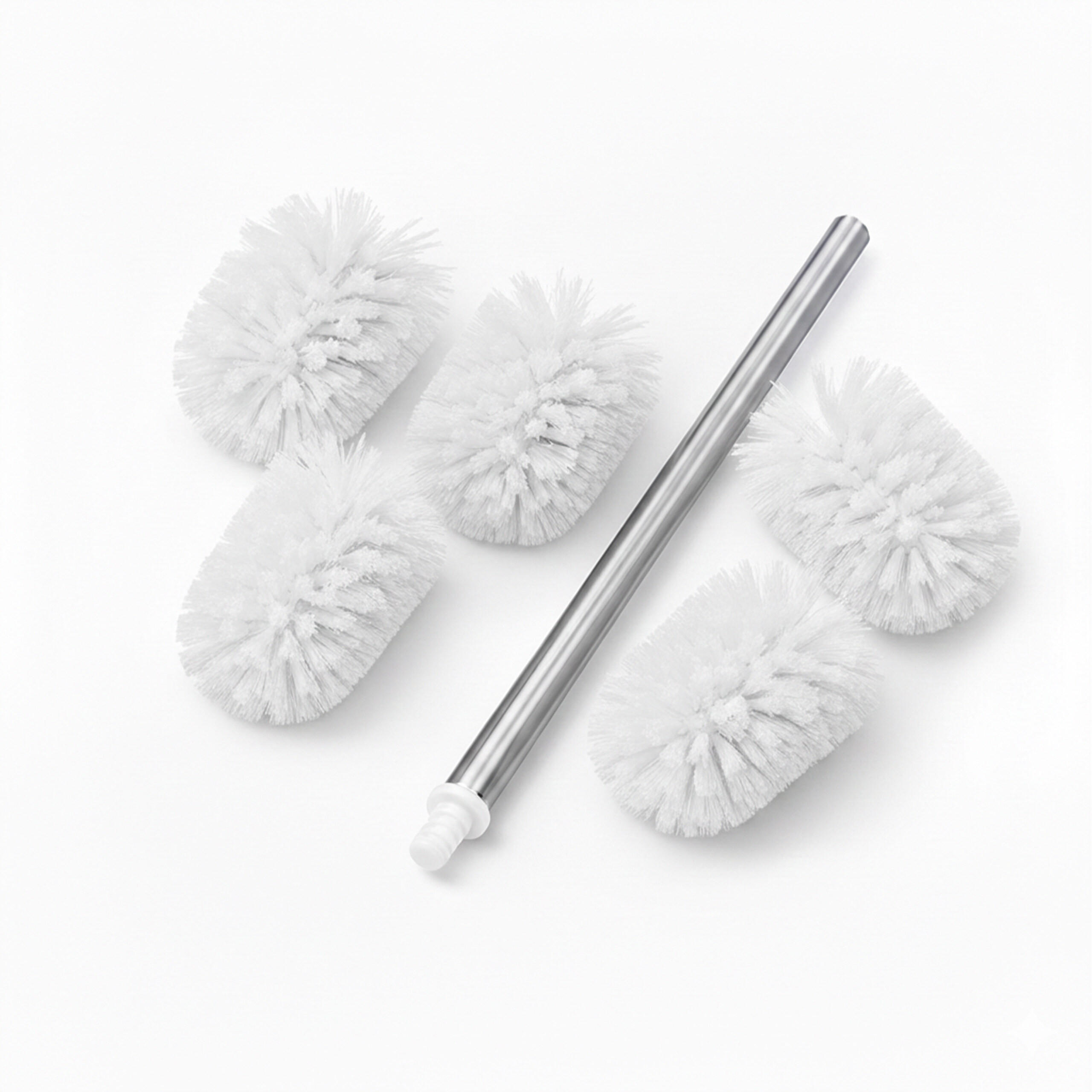 6-DIELNA WC sada - biela, kov/plast (8/35.5/8cm) - Relaxdays