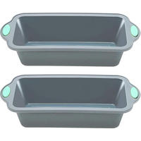 BROTBACKFORM 2er-Set Silikon Antihaft 22,9 cm - Grau, Kunststoff (12.7/5.1/30.5cm)