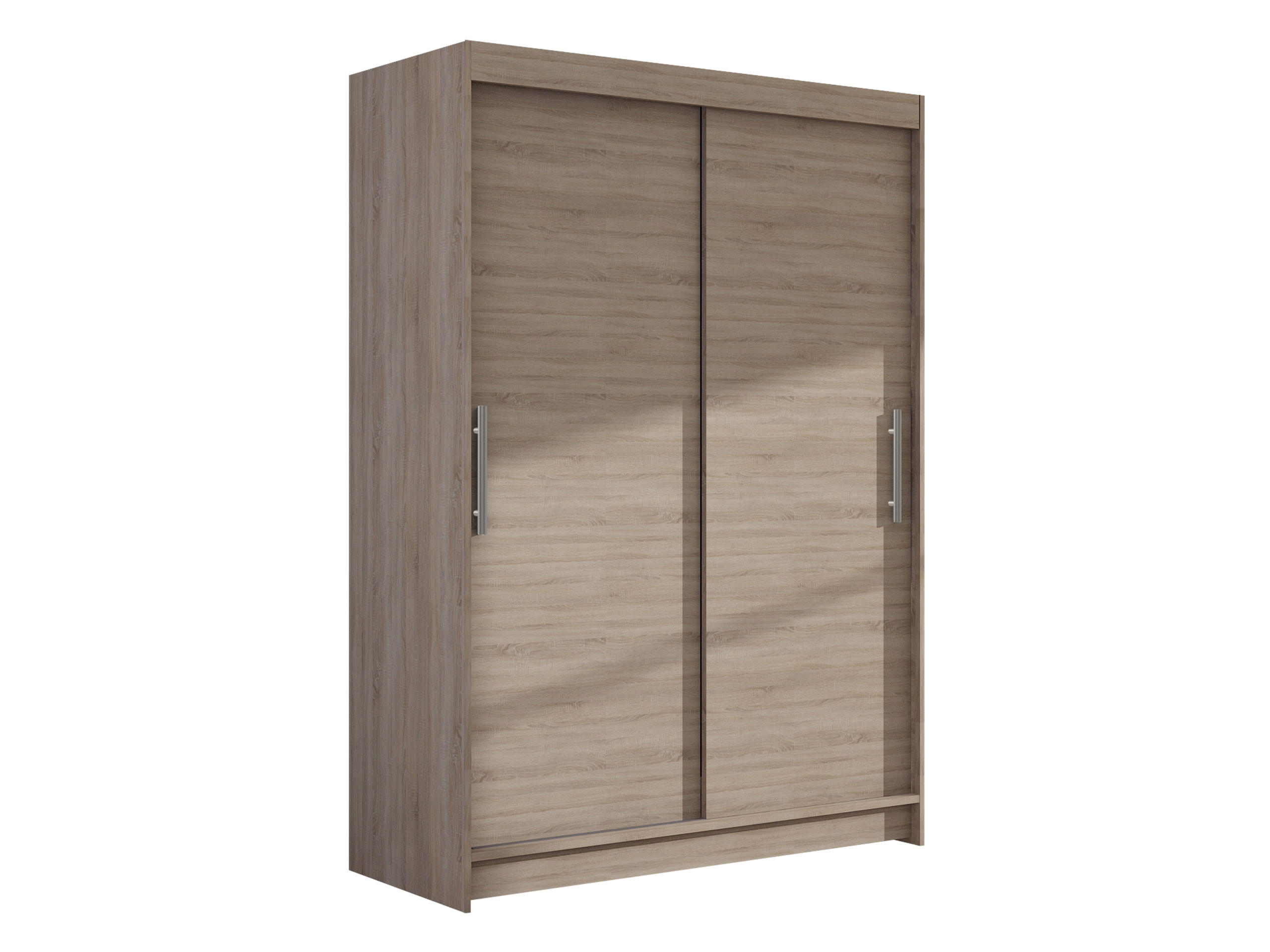 KLEIDERSCHRANK Miami I - Silberfarben/Trüffeleichefarben, Holzwerkstoff/Kunststoff (120/200/58cm) - MIRJAN24