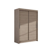 KLEIDERSCHRANK Miami I - Silberfarben/Trüffeleichefarben, Holzwerkstoff/Kunststoff (120/200/58cm) - MIRJAN24