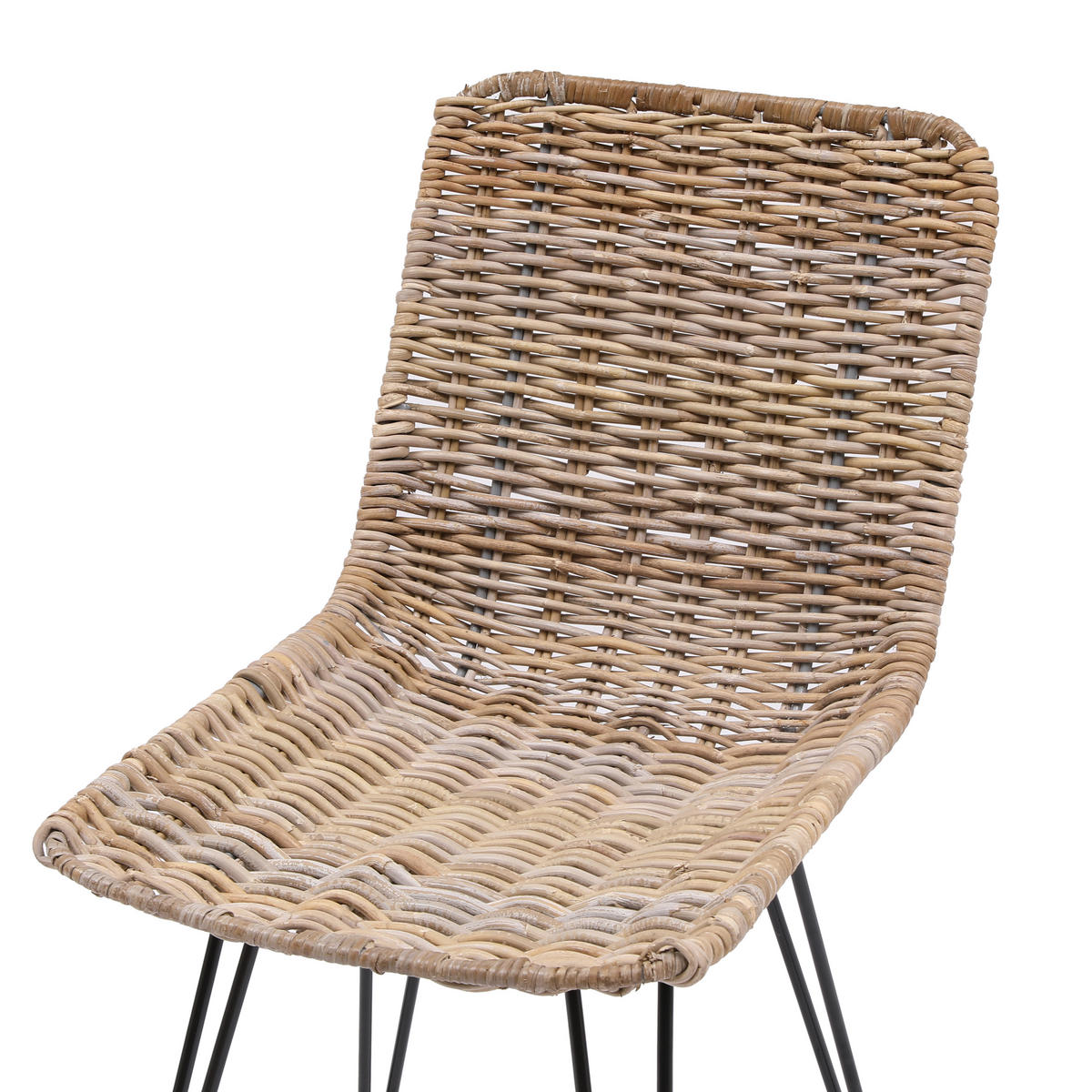 STUHL 2er-Set Rattan Braun - Braun, Holz (40/82/47cm) - Nordlys