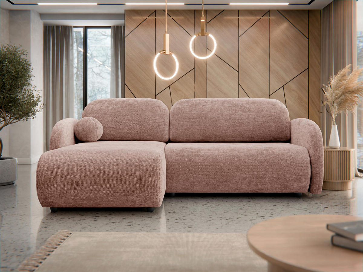ECKSOFA Dream L - Gelb/Schwarz, Holz/Kunststoff (233/160cm) - MIRJAN24