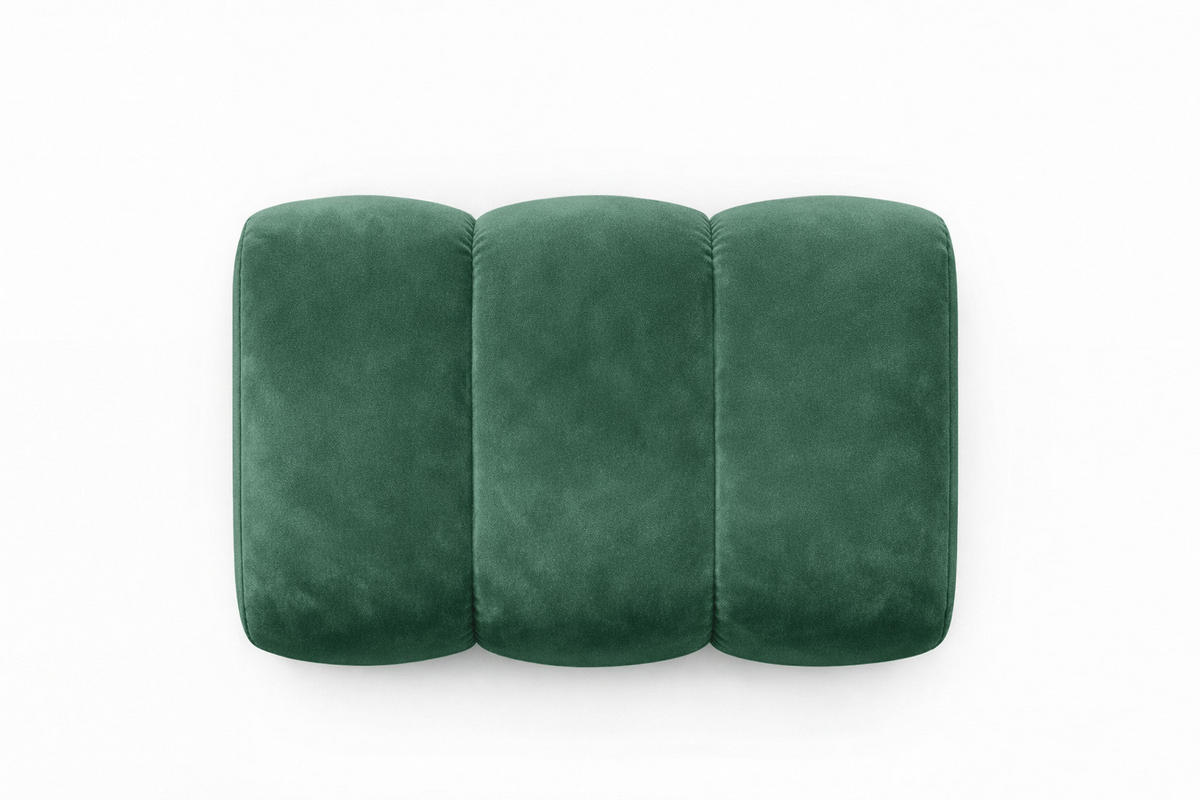 POUF modular, Veloursstoff Bluvel, Grün, CROISSANT - Grün, Holz (105/44/70cm) - Kaiser Möbel