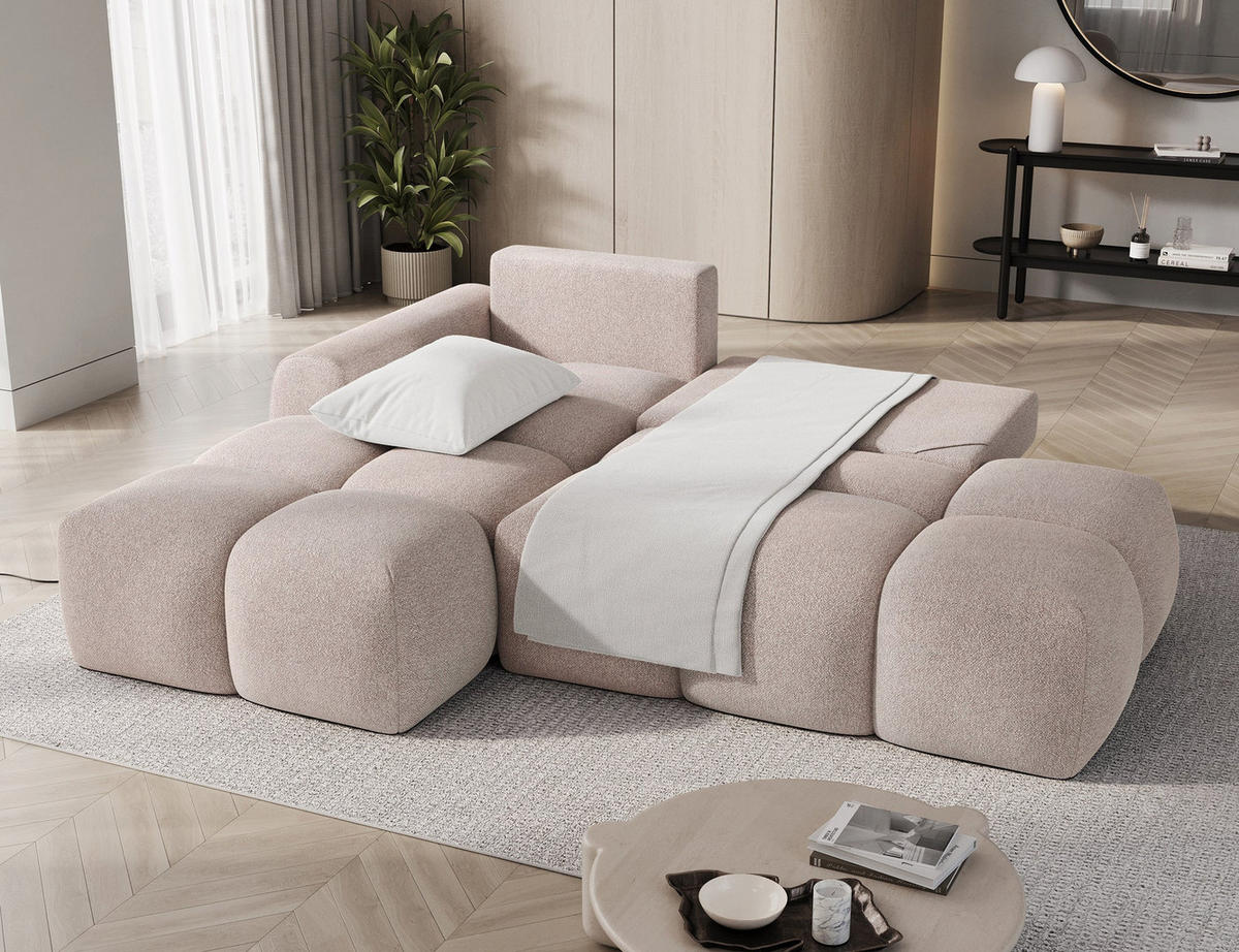ECKSOFA VITTARIO mit Schlaffunktion & Bettkasten – Modernes L-Sofa 227 cm, inklusive Kissen - Braun, Kunststoff (227/95cm) - Wohnideebilder