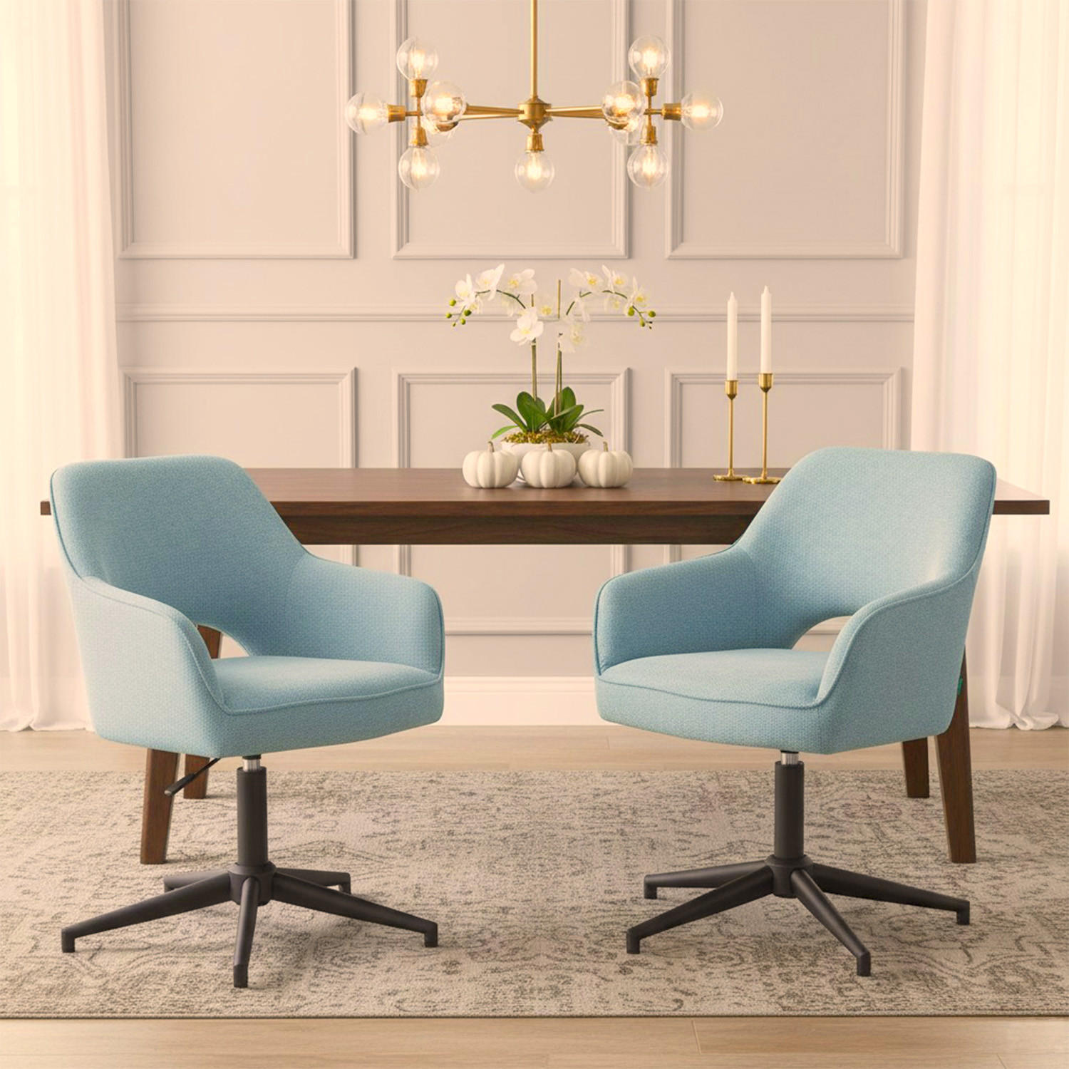 Thumbnail - Dubi Möbel Bürostuhl, Hellblau, Textil, 60x84x65 cm, Arbeitszimmer, Besucherstühle